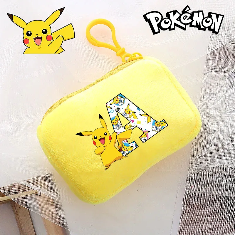 pokemon-jaune-en-peluche-sacs-a-main-carre-dessin-anime-lettre-a-z-pikachu-portable-mini-portefeuilles-sac-cle-piece-de-monnaie-carte-pochette-de-rangement-cadeau