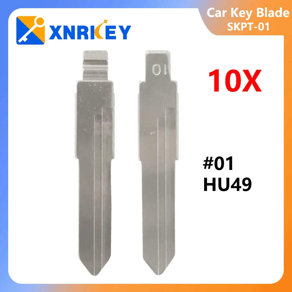 

XNRKEY 10Pcs/Lot Uncut Blank Flip Folding Key HU49 Blade #01 For Volkswagen VW Golf Santana Jetta For Skoda For Seat For Audi