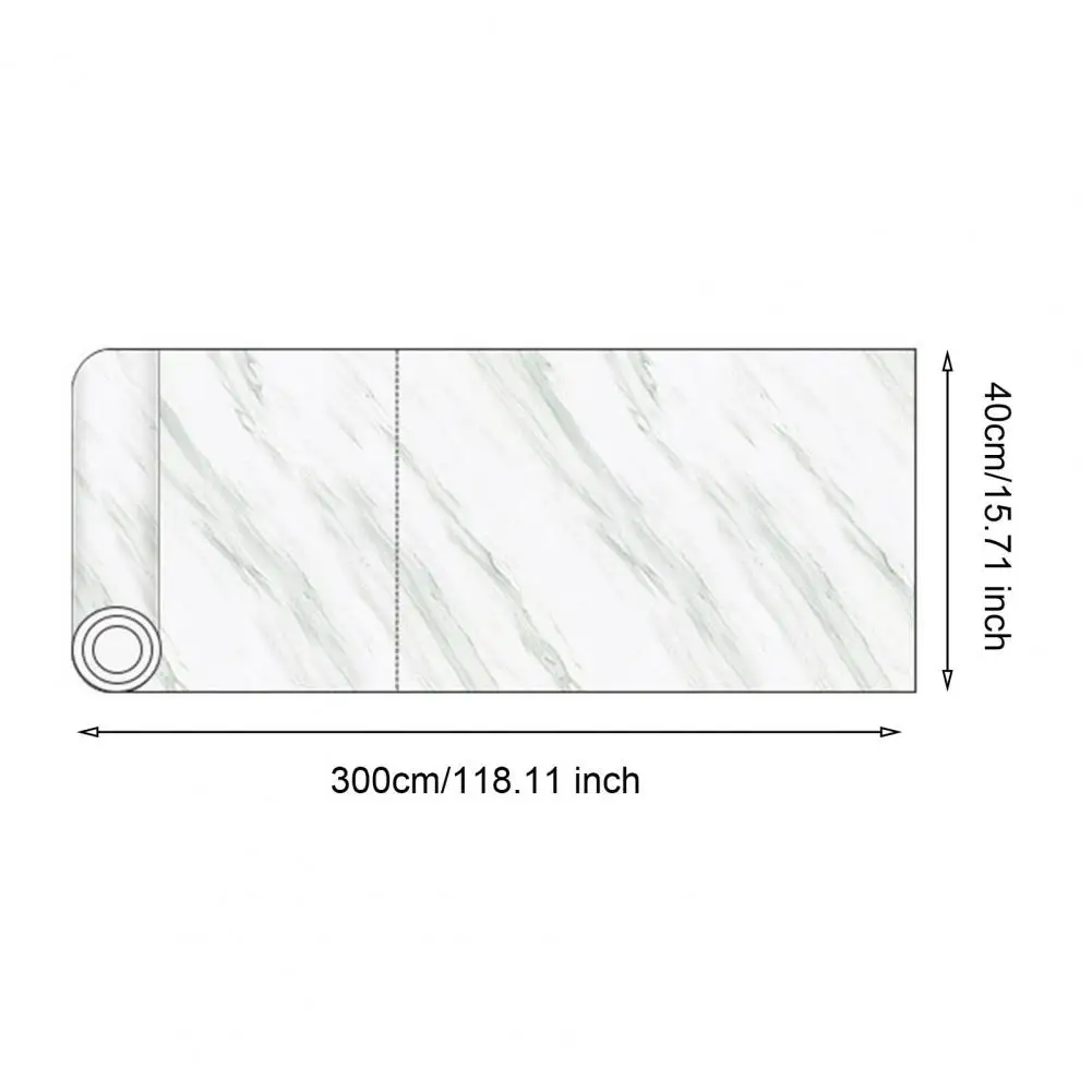 1 Roll 300x40CM Oil-proof Wall Sticker Self-adhesive Heat Resistant Bathroom Kitchen Wall Countertop Tile Cabinet Decor Decal