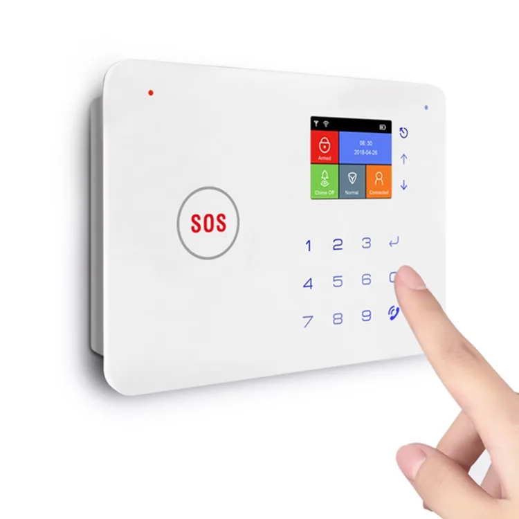 Tuya GSM+WiFi Home Security Alarm System Voice Control Support 45 Detectors & 8 Remote Controllers