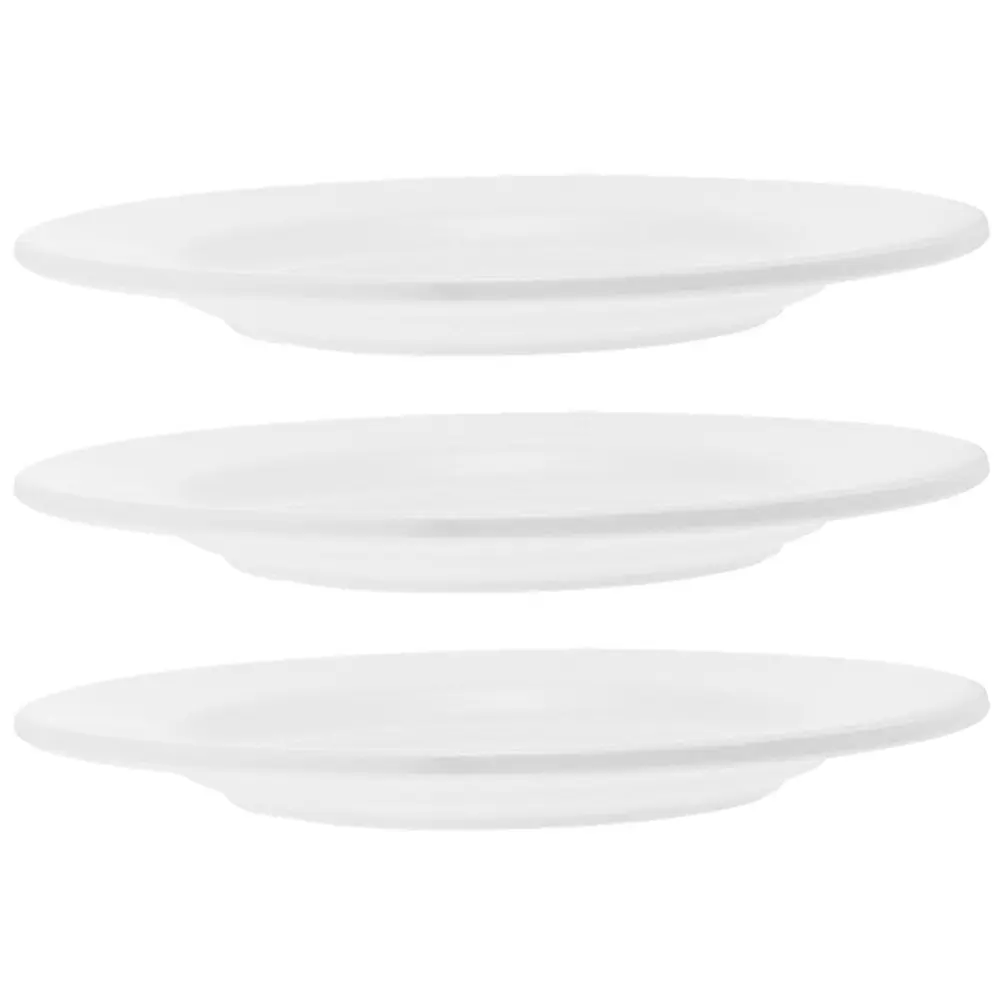 Juego de 3 Platos de Melamina para Aperitivos, Redondos, con Base Plana, para Servir Postres, Frutas, Aperitivos, Fiestas, Picnics, Uso en el Hogar y la Cocina