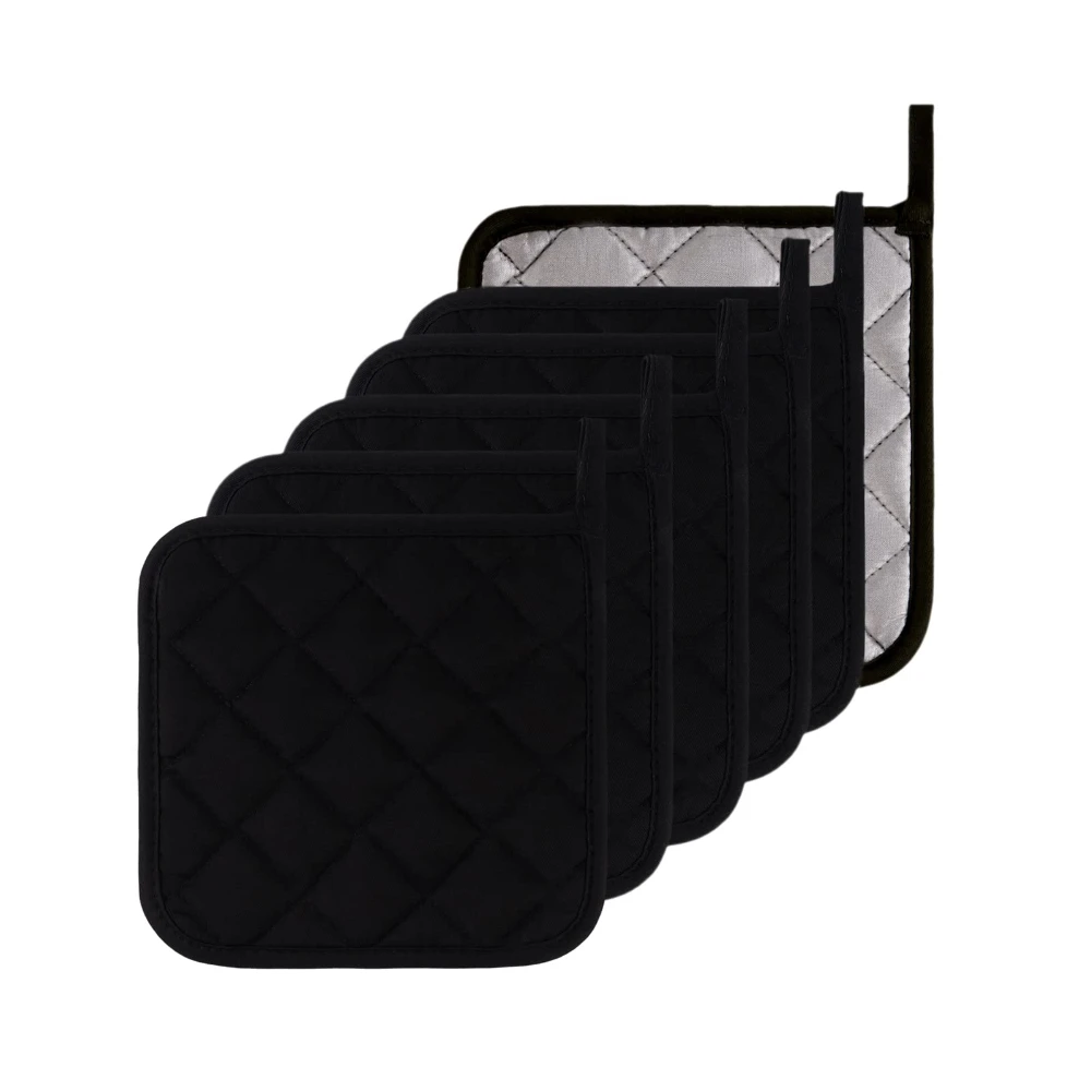 Pack of 1-4 Heat-Resistant Potholders for Kitchen Use, with a Focus on Thermal Protection and Practical Functionality Oven Rack