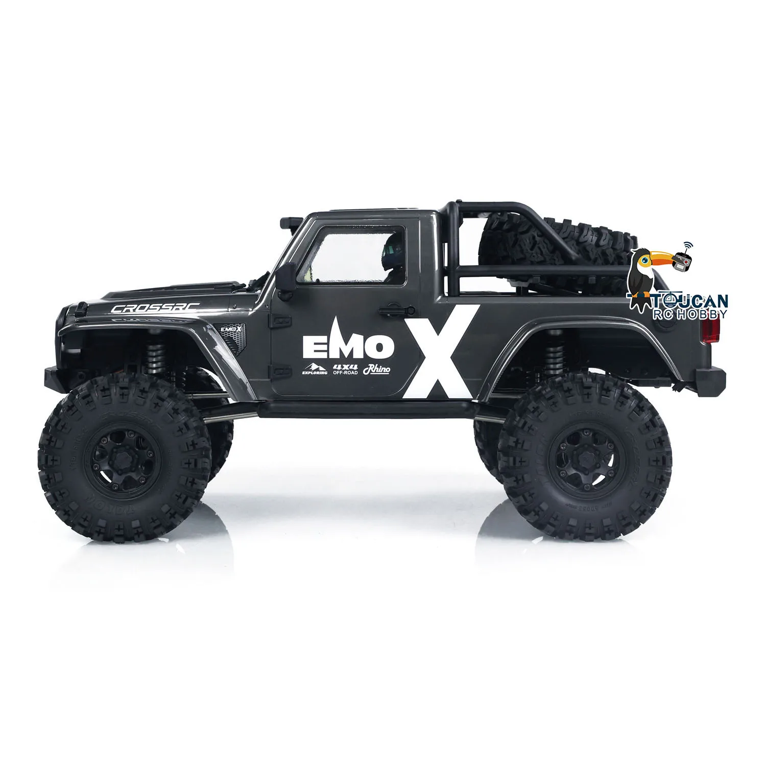 CROSSRC 4WD RC 1/8 Crawler Climbing Car 4X4 EMO X Model zdalnie sterowany Dwubiegowy pojazd terenowy z systemem oświetlenia Zabawka silnikowa