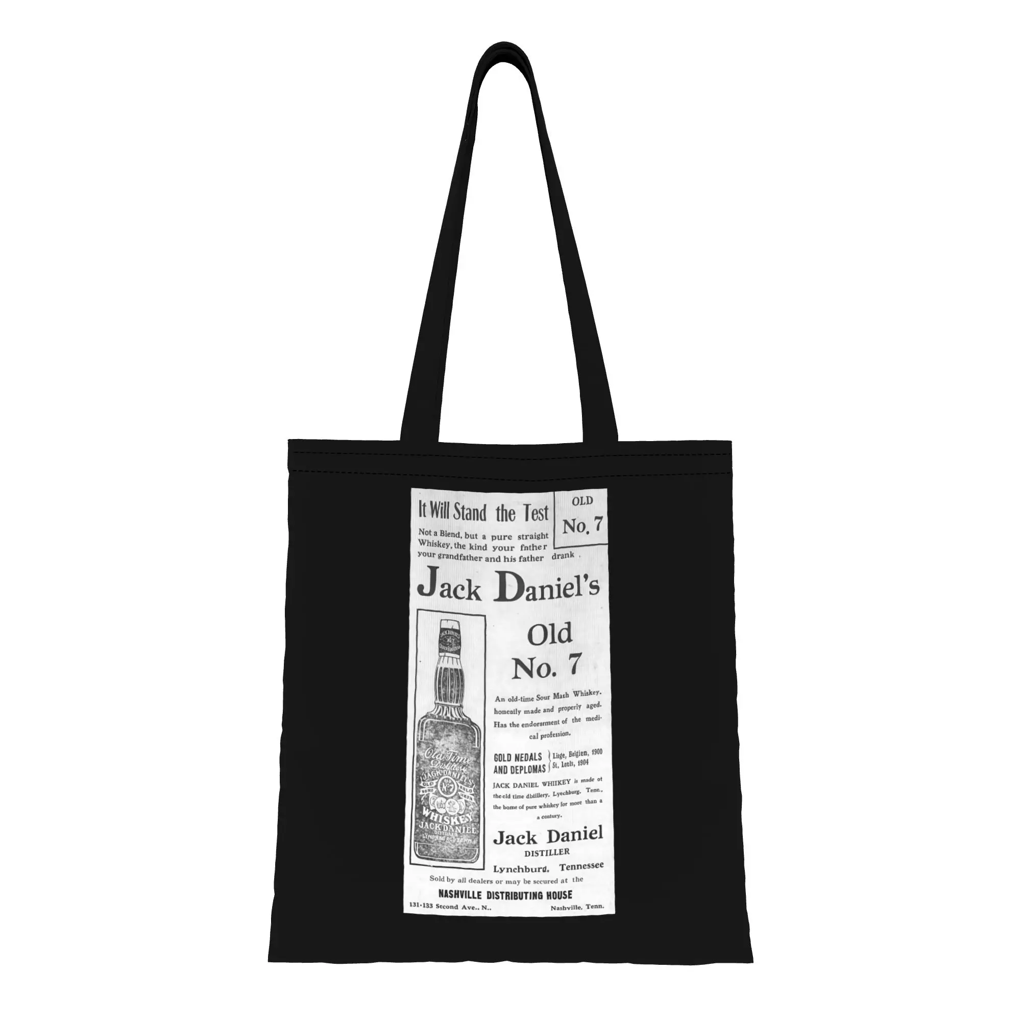 

Сумка-шоппер из канваса с изображением старинного плаката JJack Daniel'sS, идеально подходит для покупок, путешествий, активного отдыха, прочная сумка через плечо