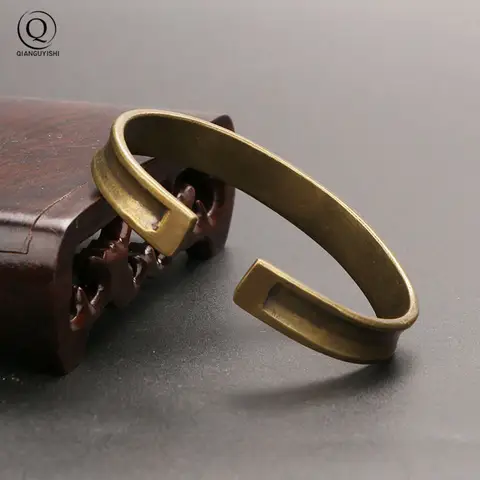 Mässing Kungliga Armringar Dam Manschettarmband Glansigt Ren Koppar Antika Kvinnor Armband Smycken Flickvän Alla hjärtans dag Gåva 6 best sales mässingsarmband - №3