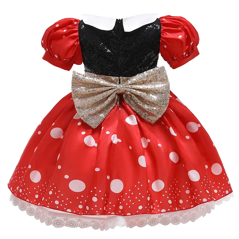 Cartoon Mickey Mouse Cosplay Costume for Boys Jacket Shirt Shorts Girls Minnie Polka Dots Dress Headband Kids Birthday Outfits