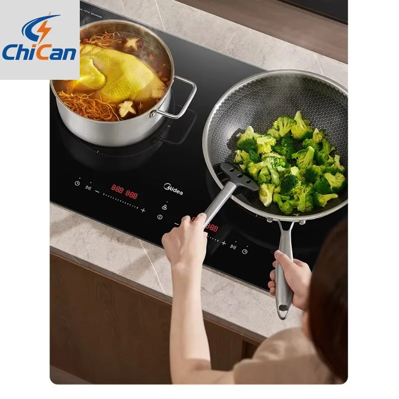 

【Hot】Embedded Induction Cooker Double Burner Household Electric Stove High Power 3500W Induction Cooktop Варочная Панель