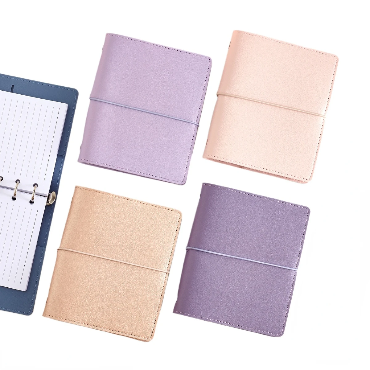 A7 Planner Mini Cute Notebook Handaccout Portable Notebook Loose-leaf Paper Handheld Ledger Loose Page Notebooks and Journals