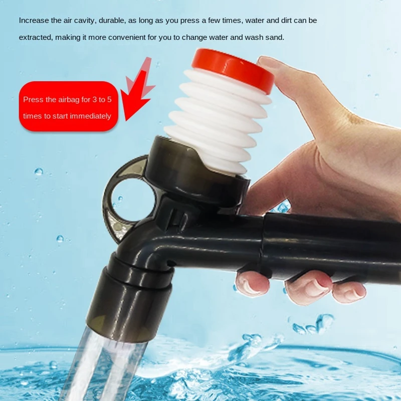 Aquarium Water Changer Manual Suction Device Sand Wash Pump Siphon Cleaning Tool