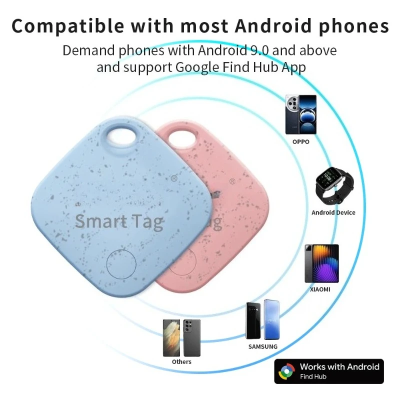 

GPS Anti Lost Tracker for Car Pets Eco Friendly Smart Tag Google Find Hub Android Locator Fit Xiaomi Pixel 4 Pack