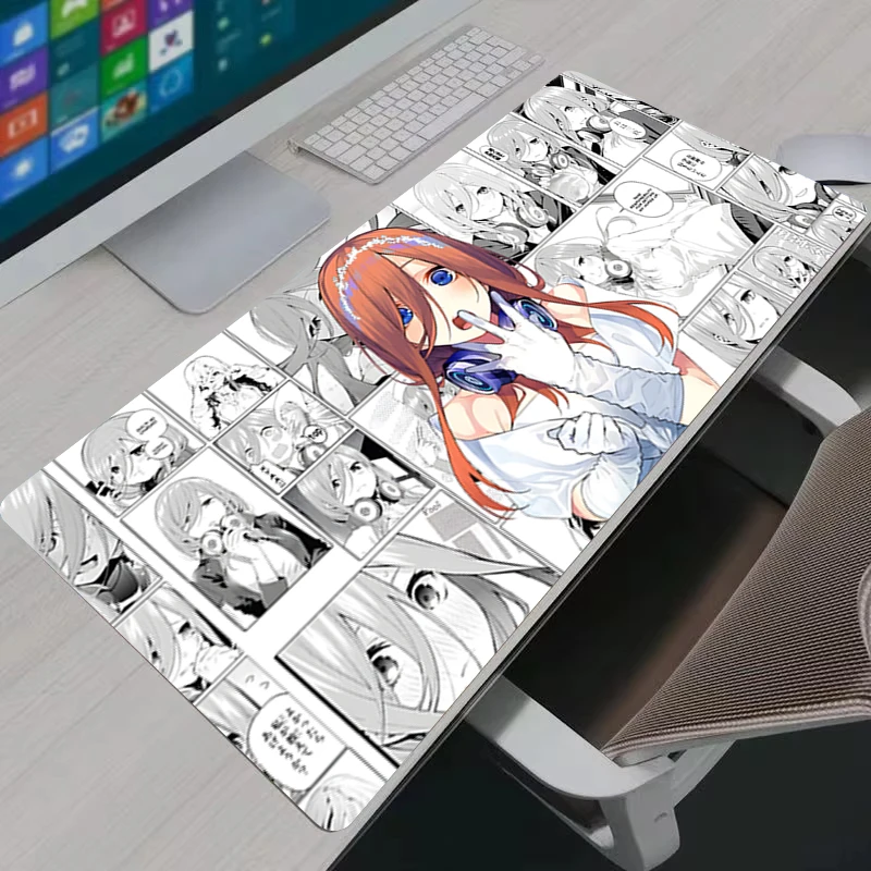 Mouse Pad The Quintessential Quintuplets Anime Gaming Desk Mat Laptop Gamer Accessories Non-Slip Rubber Lock Edge Keyboard Pad