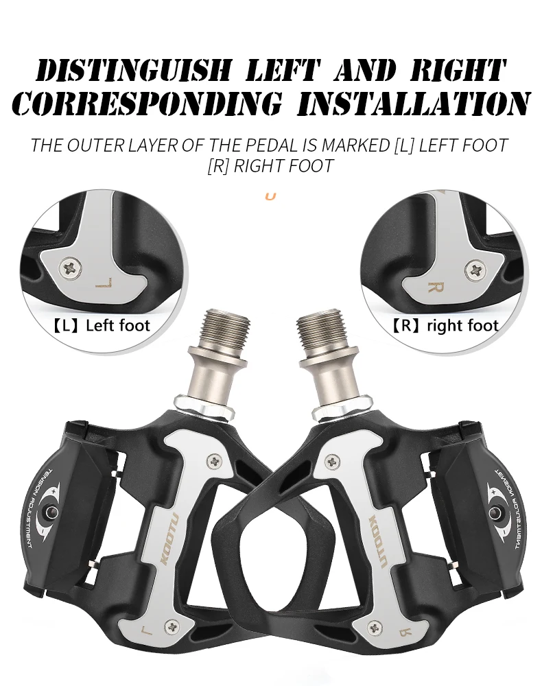 US Warehouse Rennrad Klickpedale Rennschuhe Clip-On-Pedale mit abgedichteten Lagern für Shimano- und KEO-Systeme – Detail 23