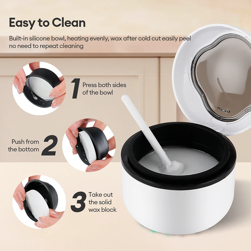 Mini Wachs Heizung Maschine 40g Silikon Schüssel Wachs Wärmer Nase Ohr Haar Entfernung Wachsen Kit Wachs Bean Wachs Heizung schmelzen Topf Schmelzer – Detail 16