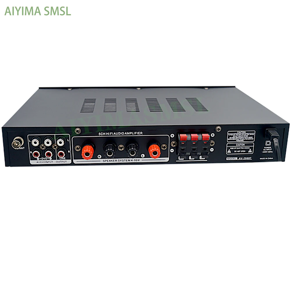 AIYIMAV SMSL Amplifier Karaoke USB SD Bluetooth Remote Control 300W 5.1 Stereo Surround Sound Home Theater HiFi Amplifier