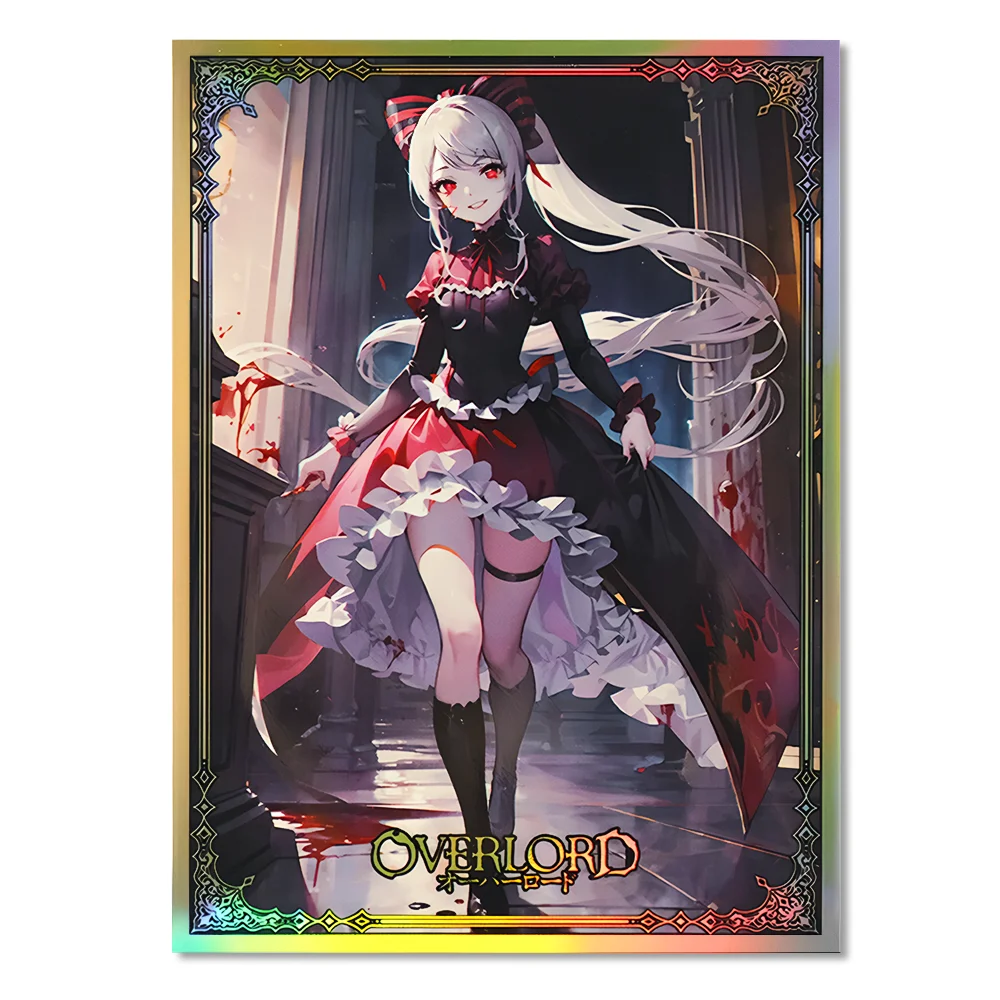 60 PZ 67*92mm Overlord Halltear Bloodfallen Anime Buste per carte Foil Gioco da tavolo Protezione per carte collezionabili per MTG/PKM Regalo di festa