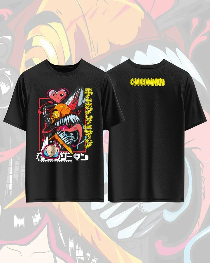 Chainsaw Man Anime Denji Printed T-shirt Men's and Women's T-shirt Men's Top Sports T-shirt 2026 Summer New Tee