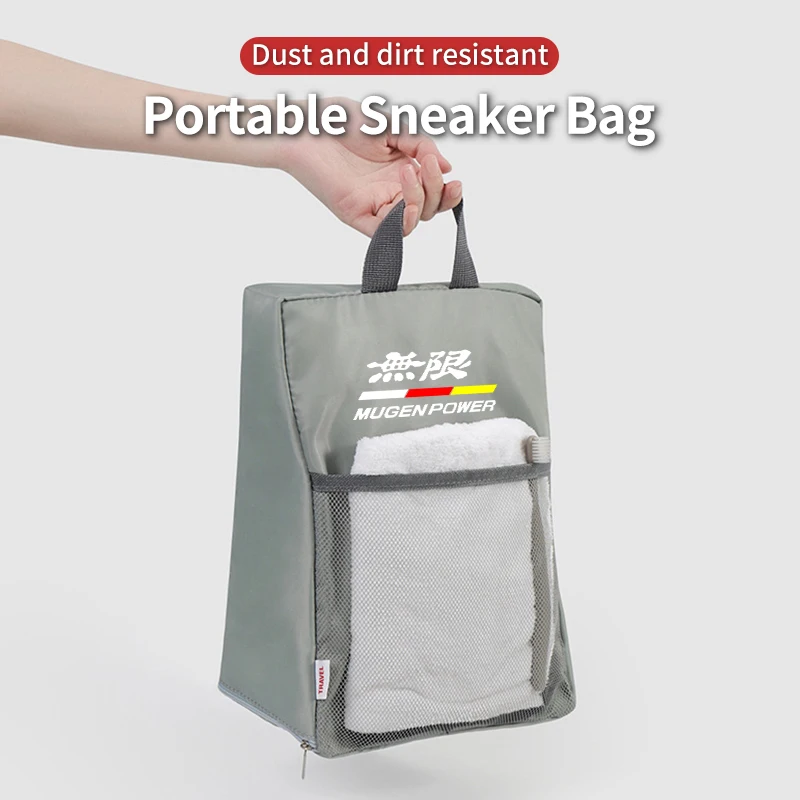 New Car Portable Shoe Storage Bag Sneaker Bag Organizer Travel Bag For Honda Mugen Power Civic 5D Accord Stream Insight view 2