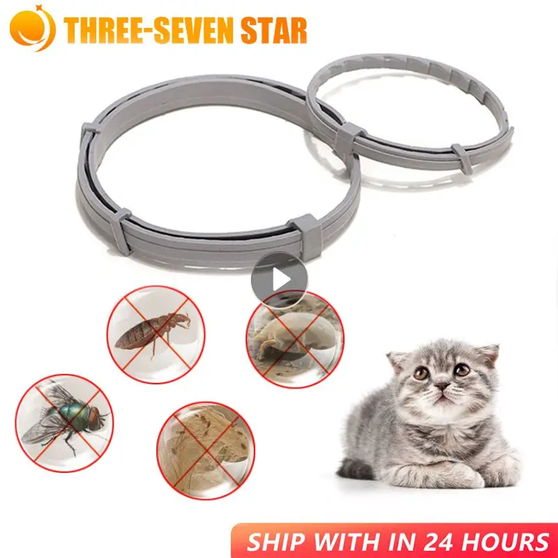 Collar antipulgas y garrapatas para mascotas, Collar antiparasitario ajustable, productos para cachorros y perros grandes