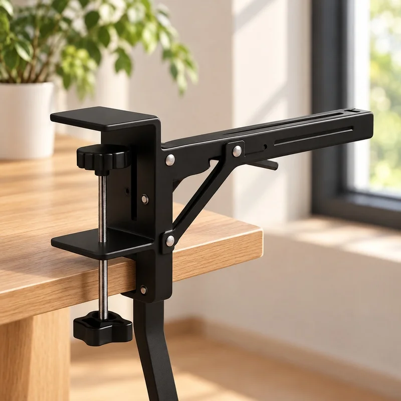 Pair of Foldable Triangle Brackets Made from Stainless Steel for Sturdy Wall Shelves and Tables