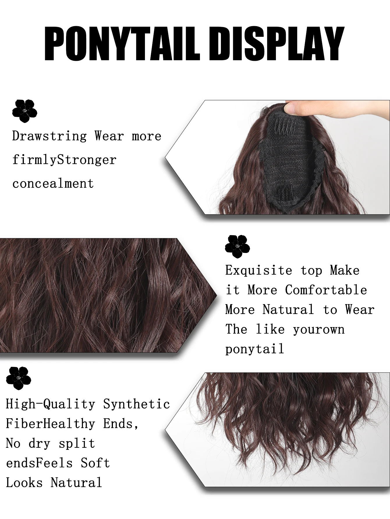 Synthetische Trekkoord Paardenstaart Extensie 14 Inch Nep Paardenstaart Krullend Hair Extensions Korte Haarstukken Voor Vrouwen