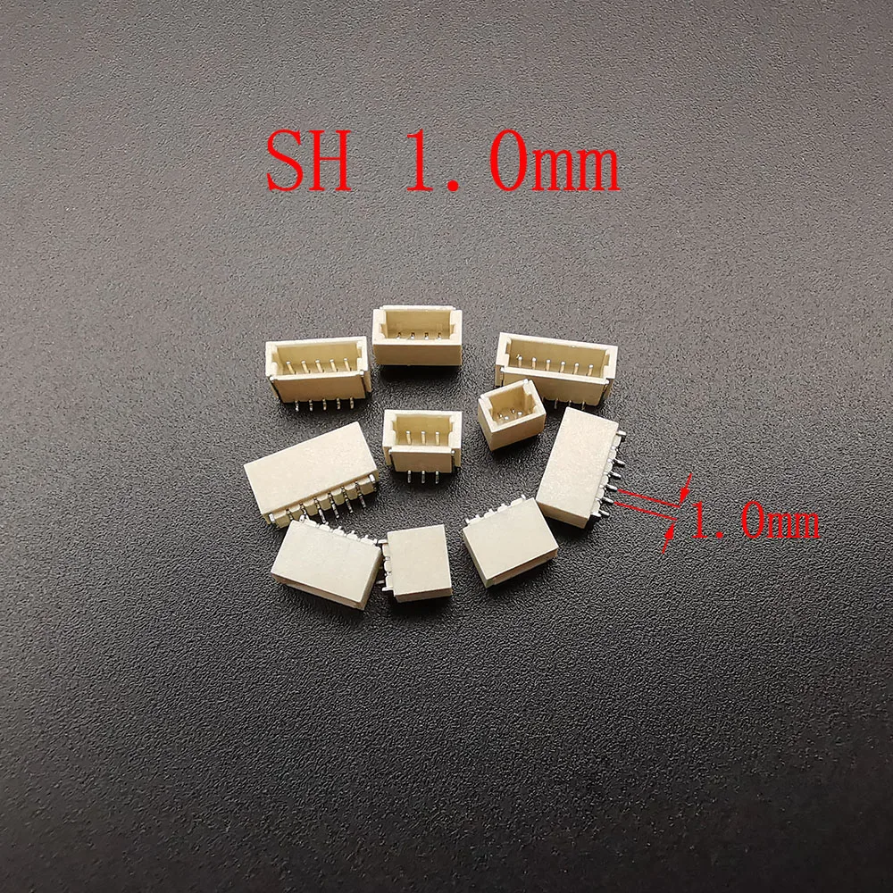 10Pcs XH 2.54 / PH 2.0 / ZH 1.5 / JST 1.25mm /SH 1.0mm Pitch 2/3/4/5/6 Pin Male Plug Housing SMD Connector Horizontal / Vertical view 2
