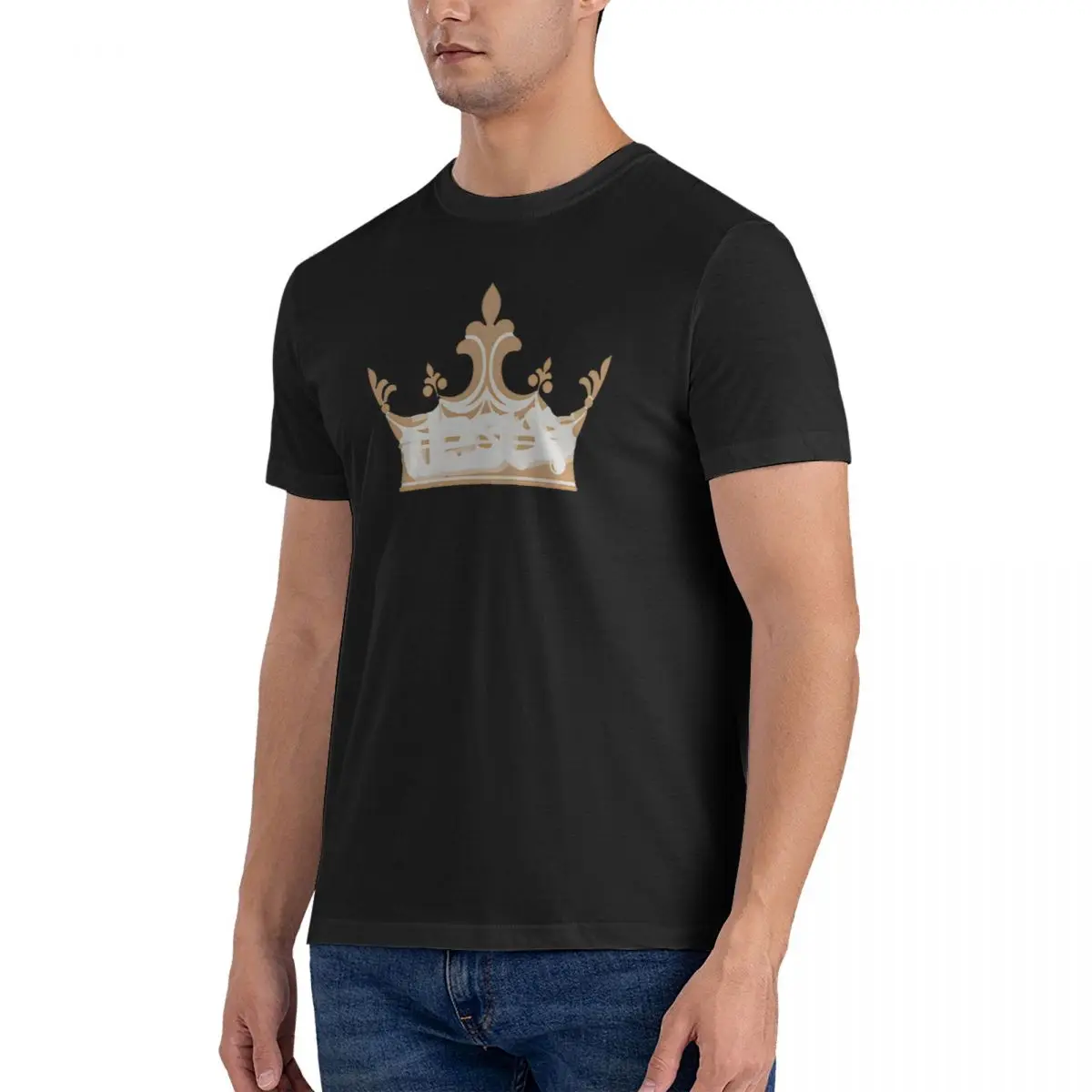 Leisure Jesus El Rey Viene Cap T-Shirt for Men Crewneck Pure Cotton T Shirts Jesus Short Sleeve Tee Shirt Printed Clothing