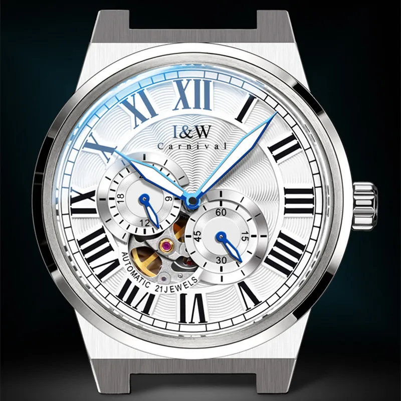 

Montre Carnival брендовые военные часы модные роскошные водонепроницаемые автоматические механические часы со скелетом для мужчин часы Reloj Hombre