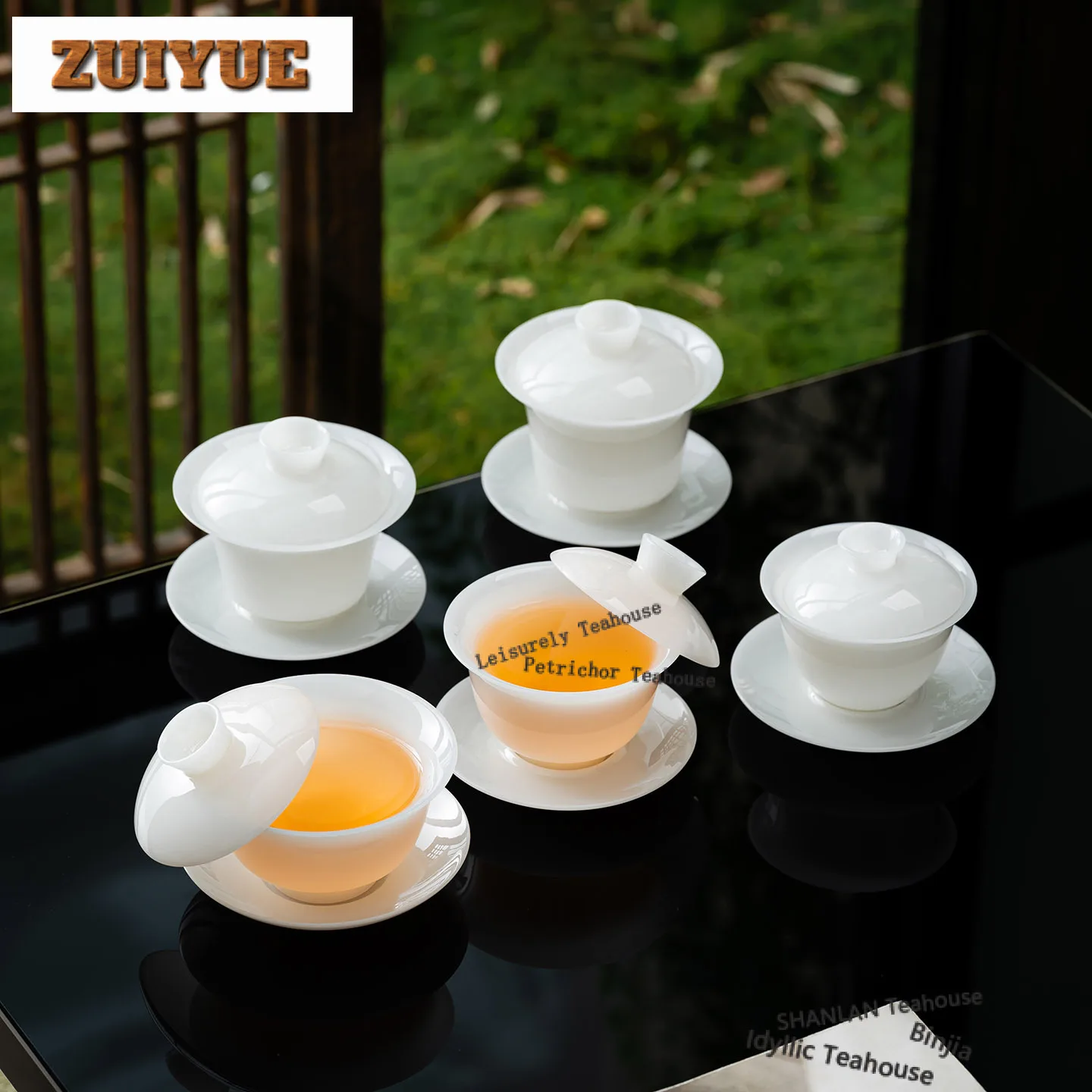 

Ice Jade Porcelain Hovering Gaiwan Aesthetic Not Hot Tea Tureen Tea Bowl With Lid Kit Tea Maker Cover Bowl Tea Items Ornaments