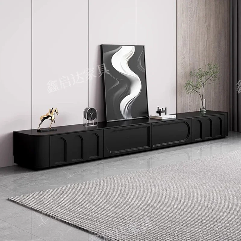 

black modern tv stands designer aesthetic cheap chinese rectangle Low Funky tv table Universal muebles lounge suite furniture
