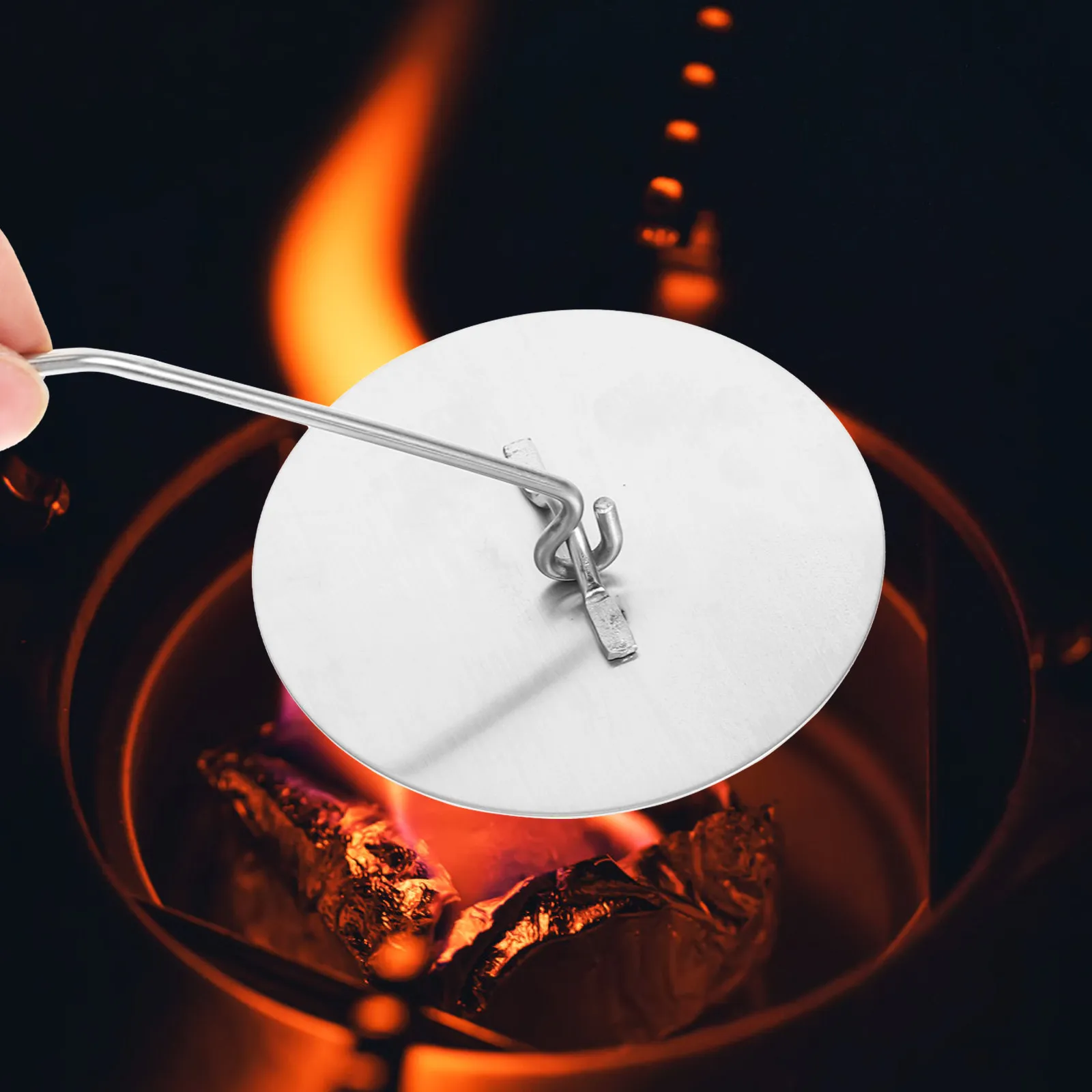Fire Pit Snuffer Cover Metal Flame Extinguisher Tool For Home Outdoor Camping Portable Fire Pit Accessory Heat Resistant