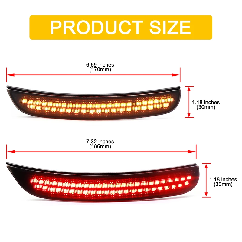 4 pezzi lente fumé anteriore posteriore LED laterale parafango indicatore luminoso per Dodge Charger 2015 2016 2017 2018 2019 2020 2021-UP