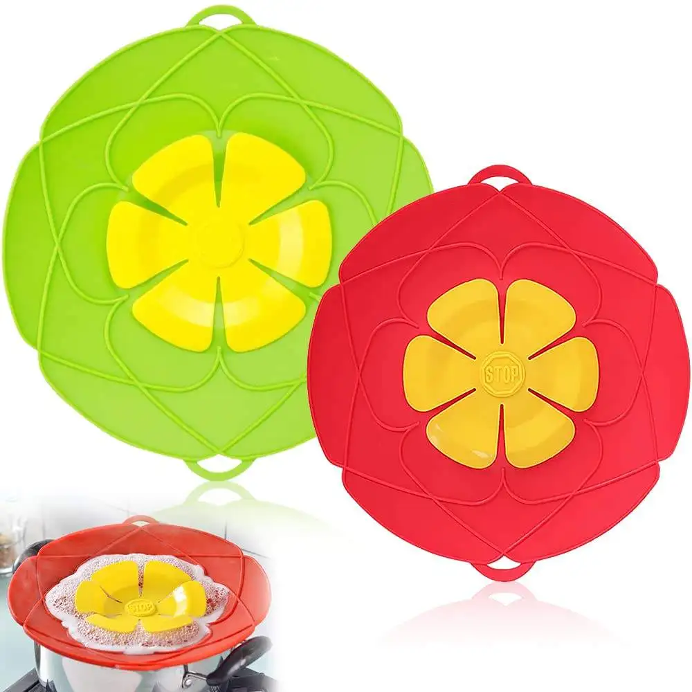 Tampa de rolha de derramamento, ferramentas de cozinha, ferver sobre proteção, 10.2 espaços, silicone, tampa de panela, ajudante de cozinha