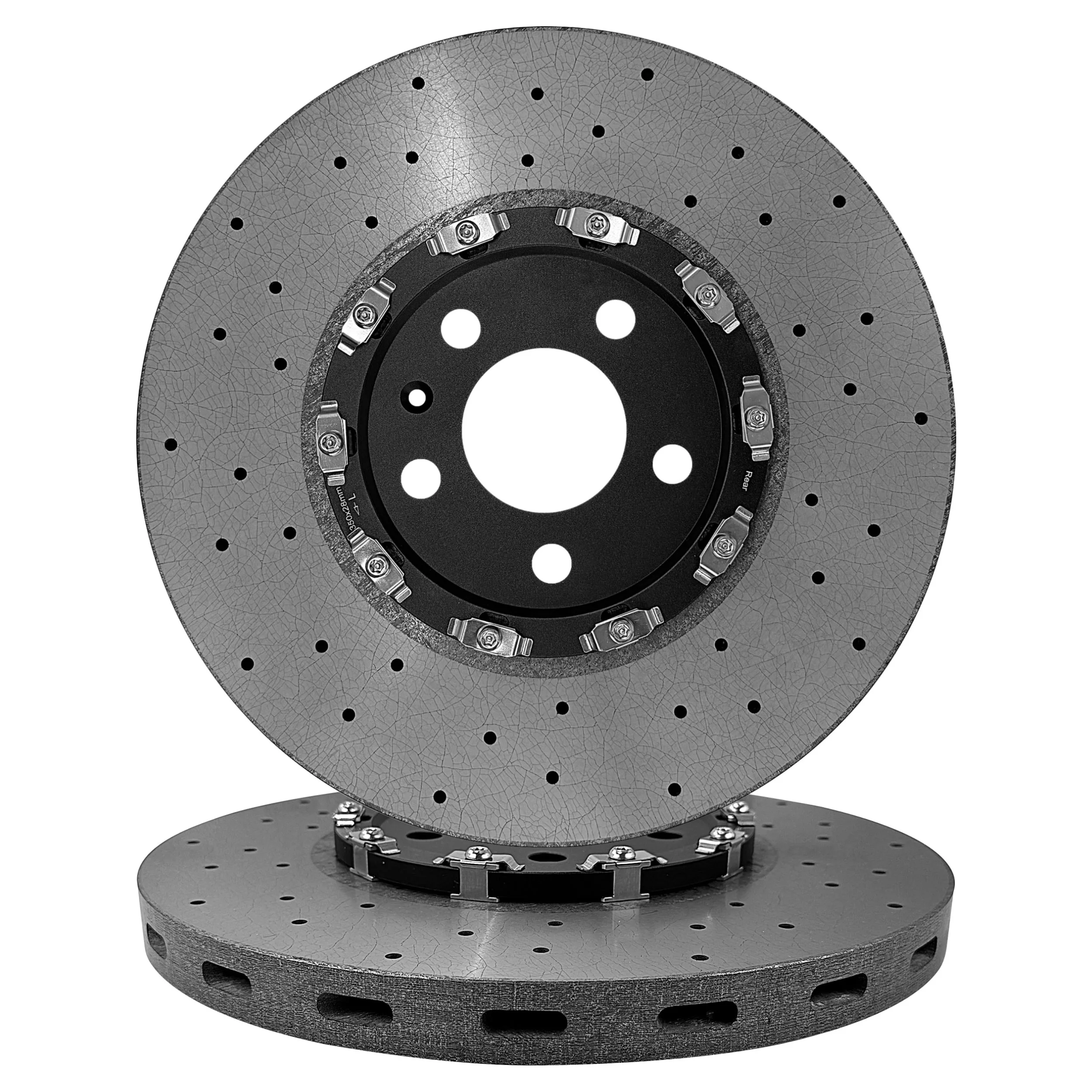 4M0615601P Rear 350MM 28MM CCB Brake Rotors Carbon Ceramic Disc For Audi