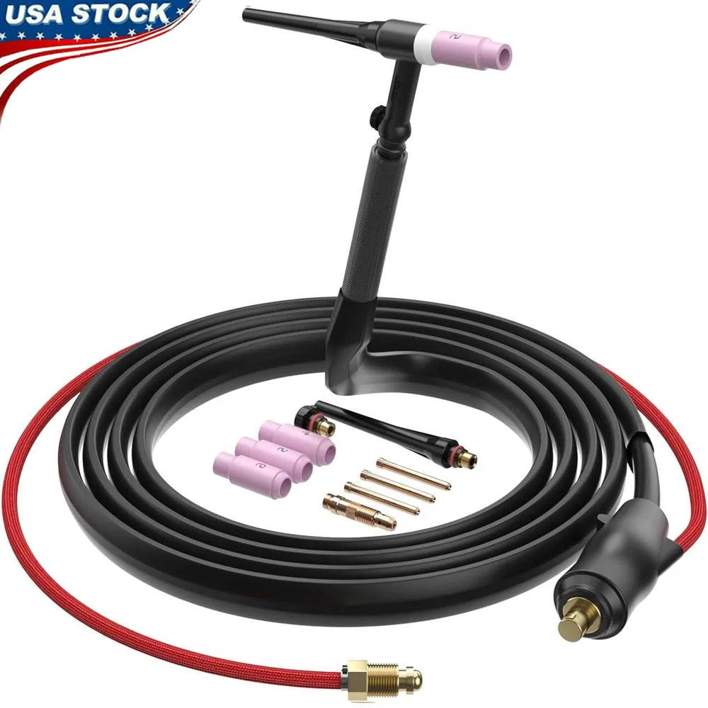 شعلة TIG متوافقة مع Arc200 WP-17V 150A مع كابل بطول 13 قدم