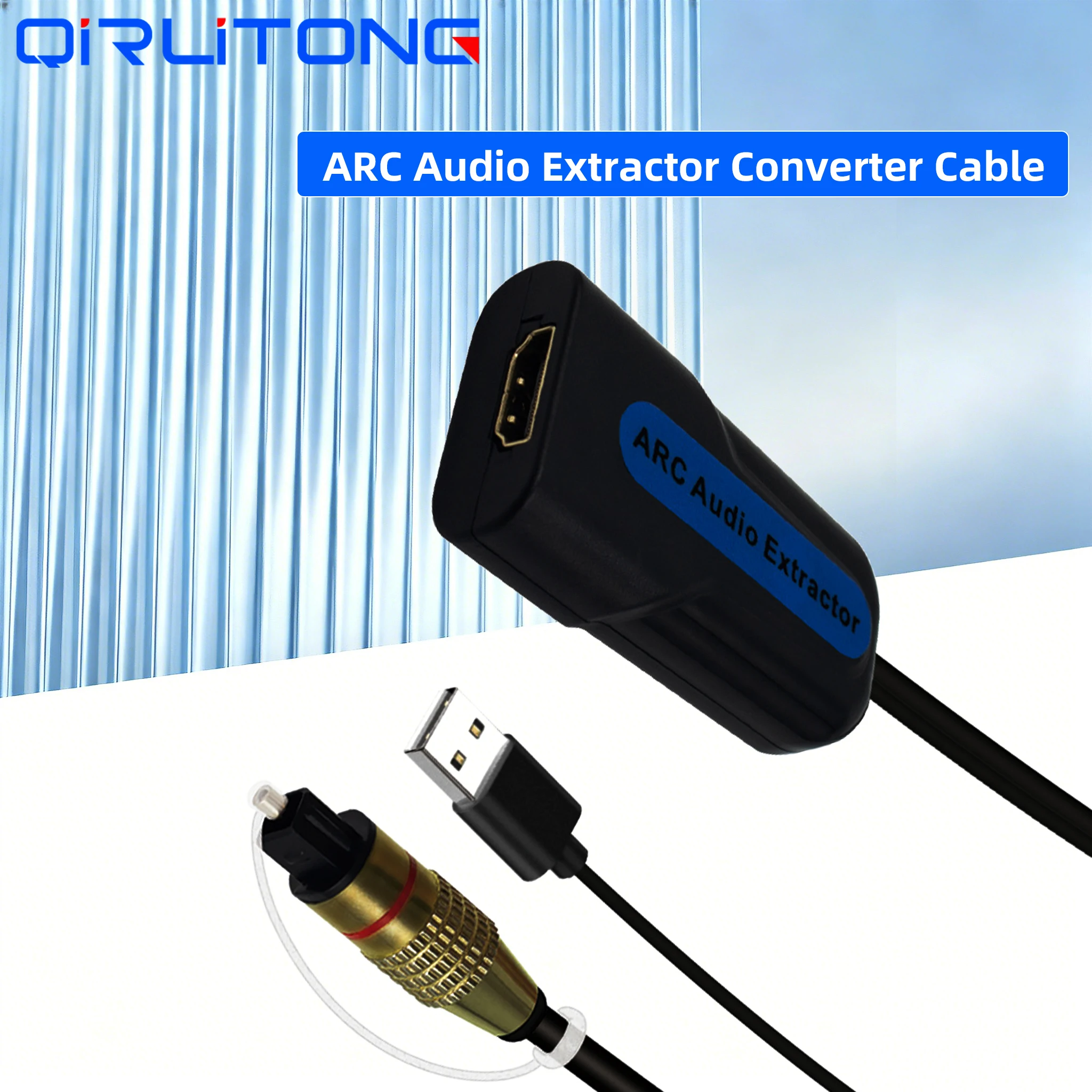 HDMI All in One ARC Audio Extractor Converter Cable Extract Digital Audio from TV ARC Port to Optical SPDIF Toslink