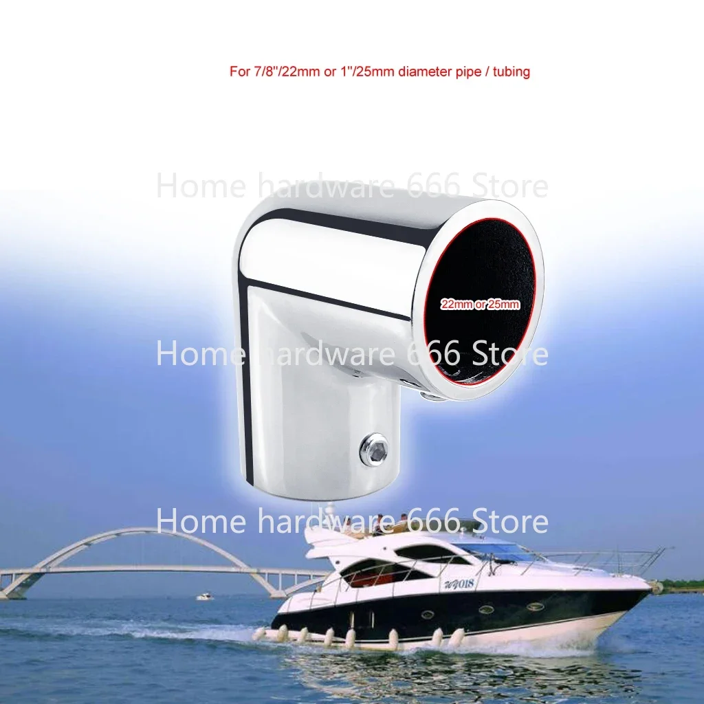 22mm 25mm Pipe Connector Marine Boat Yacht Hand Rail Fitting 90 Degree Elbow Hardware Tube Railing Handrail 316 Stainless Steel