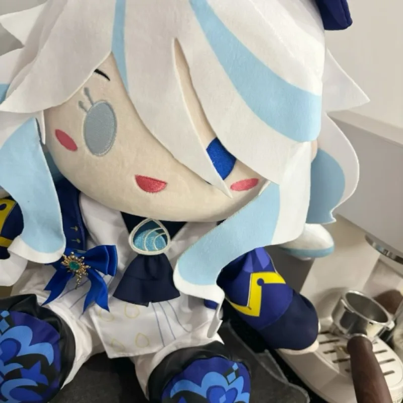 Muñeca de algodón Furina Original de 40cm, pose sentada con trajes cambiables, figura coleccionable inspirada en Genshin Impact Water God