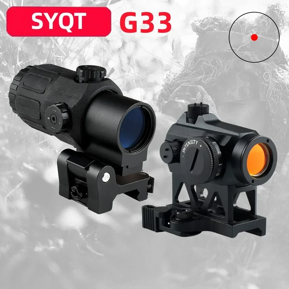 

1x25 Red Dot Sight G33 Optical Amplify Combo Scope Tactical Optics Rifles Scopes Waterproof Shockproof Fog-Proof for Hunting