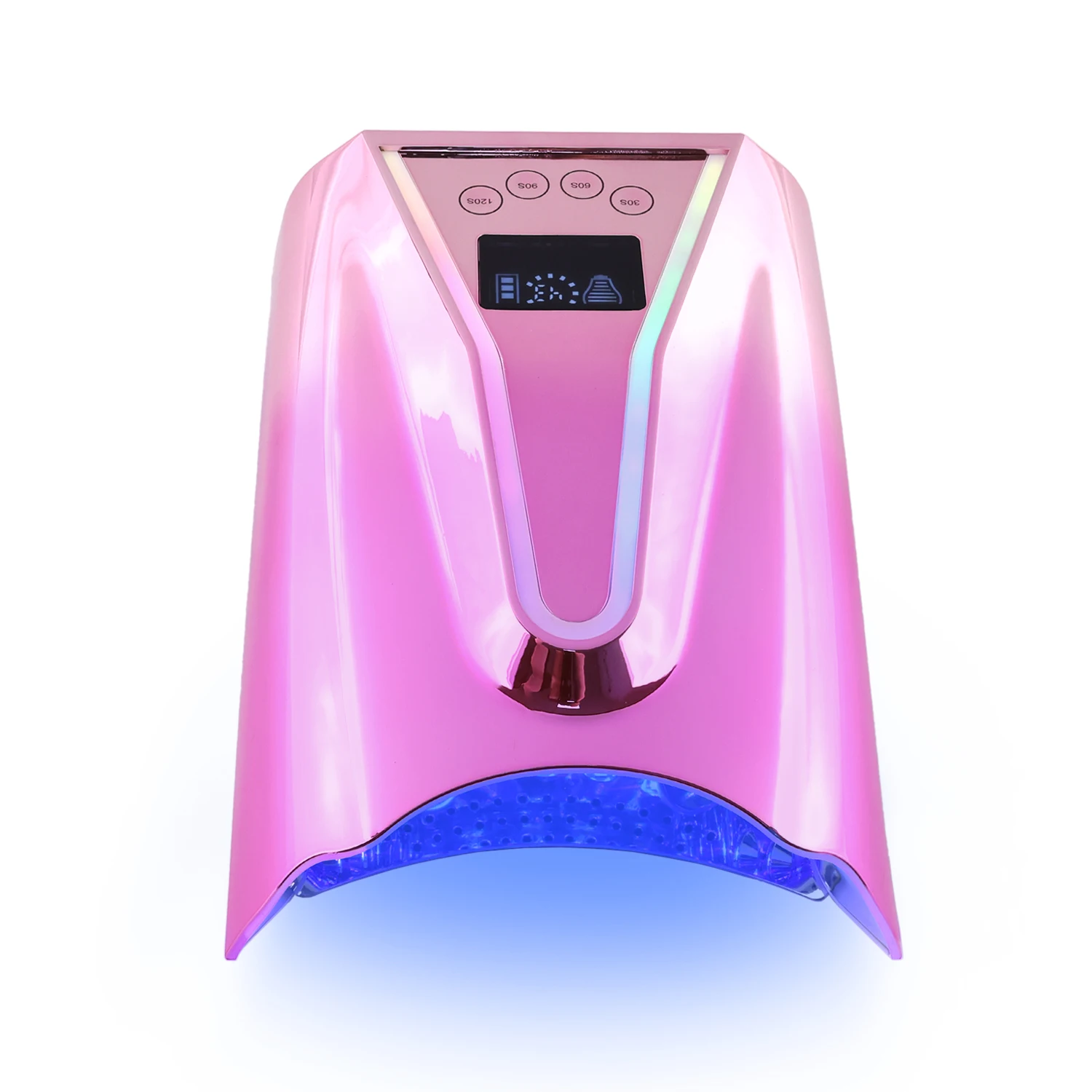 New product ideas 128w Cordless nail lamp Rainbow Atmosphere uv led nail light Fast Curing any uv led gels nail dryer for salon