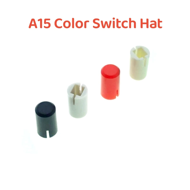 50pcs A15 Color Switch Hat Diameter 5MM*8.85MM High Inner Hole 3mm × 2.7mm Straight Key Switch Head Press The Cap