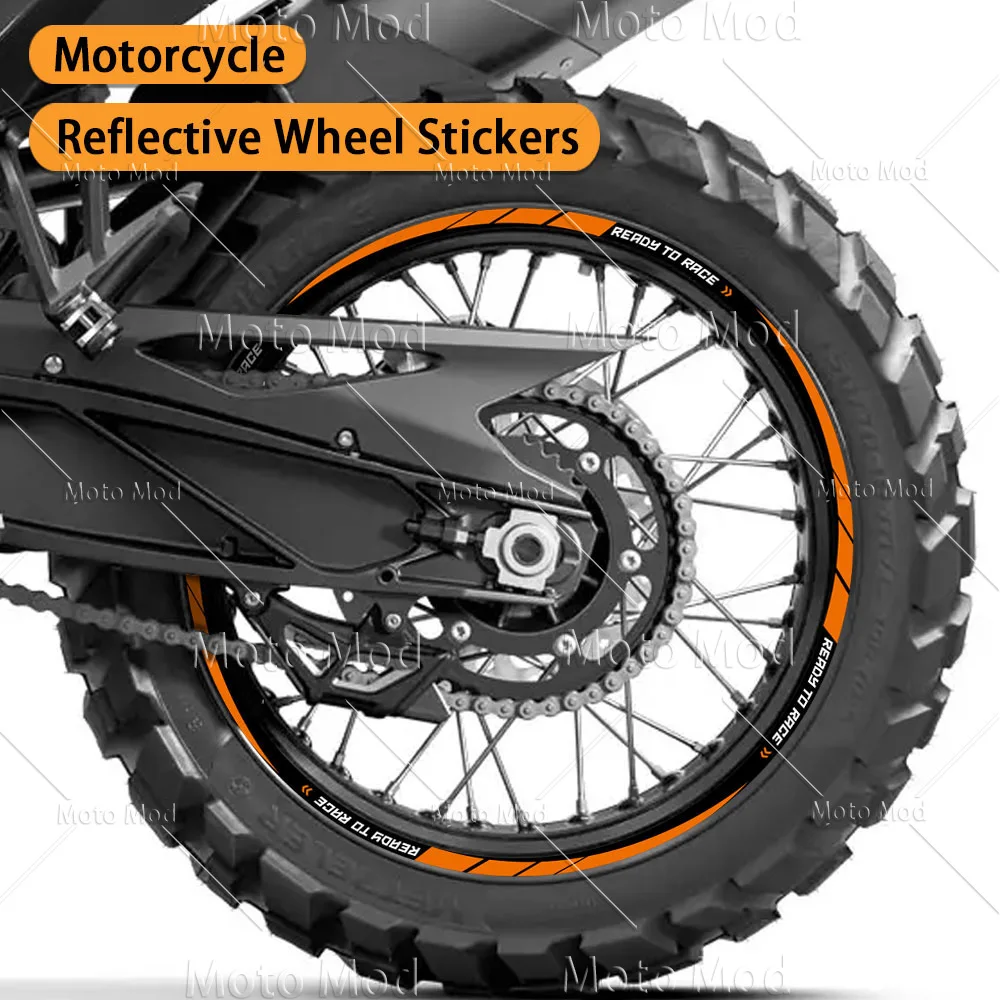 Motorcycle Wheel Sticker Reflective Hub Decal Rim Stripe Tape Accessories For SUPER 1290 ADVENTURE Adv 790 890 990 1190 1090
