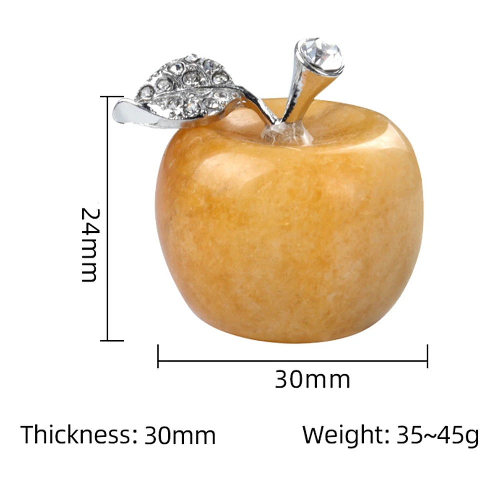 30MM Apple Statue Wholesale Christmas Home Decor Natural Stone Healing Crystal Amethyst Quartz Statue Carving Gift For Her