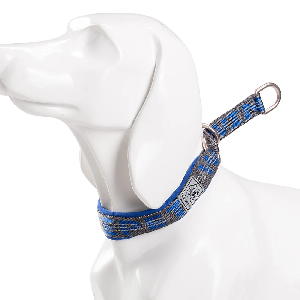 TRUELOVE P chain Pet Reflective Collar Nylon Best Neoprene Padded Half Choke Training  Lightweight Washable Sports YC1852