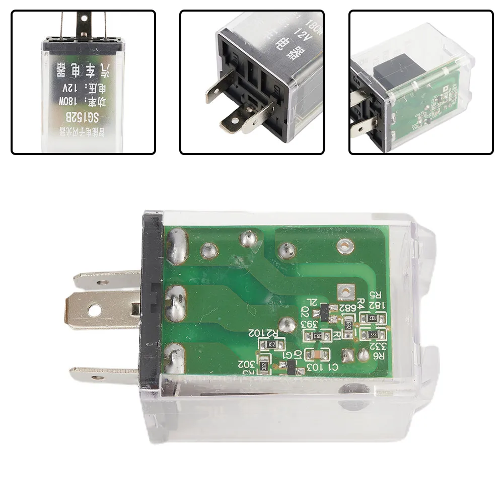 

1 шт., 12 В, реле мигалки, 3-контактный автомобильный указатель поворота, индикатор 180 Вт, высокое качество, практичные электронные аксессуары для автомобиля
