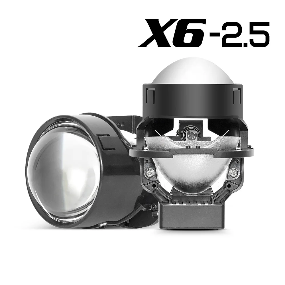 

160W New 2.5Inch Bi LED Projector Headlight with Halo Dual Cup High Power Laser Lens Dual Beam Car LED Headlamp Retrofit Upgrade