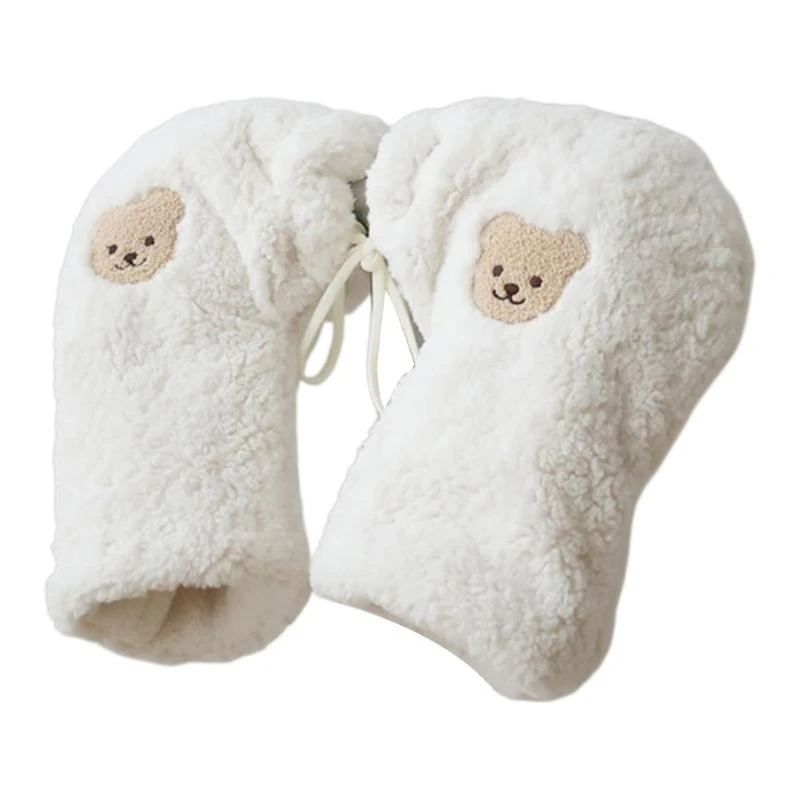 

Baby Scooter Hand Warmer Lightweigt Windproof Bear Pattern Gloves for Kids Gift