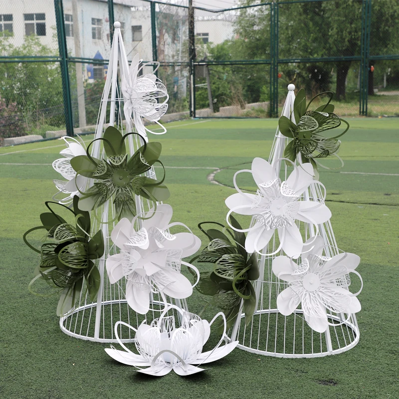 Mori wedding arrangement wrought iron props new wedding hall wedding decoration stage