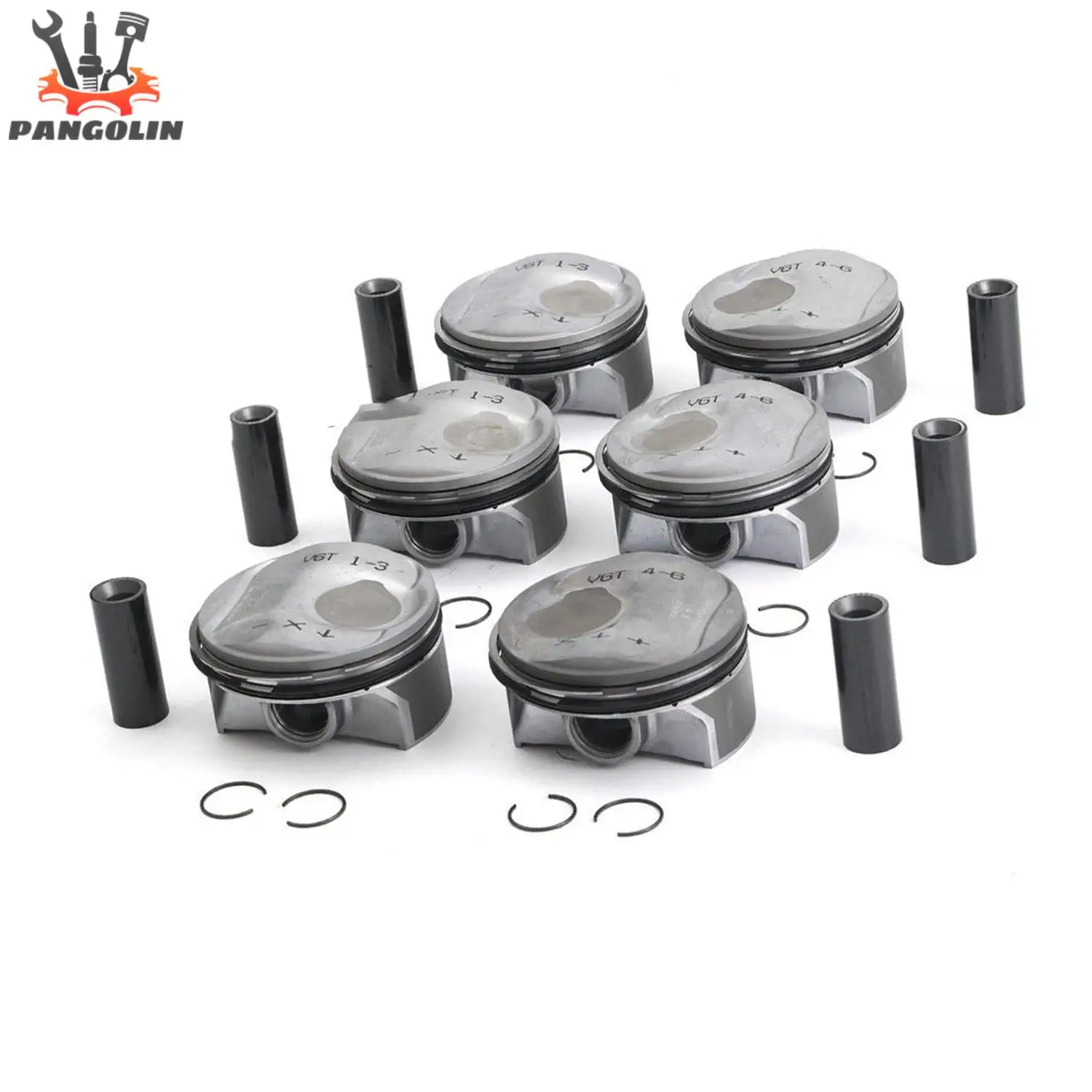 6pcs Pistons Rings Set STD Φ96mm for Porsche Macan Panamera S 4S 3.0T V6 970 95B 94610306007 94610306107 94610306119 94610306120