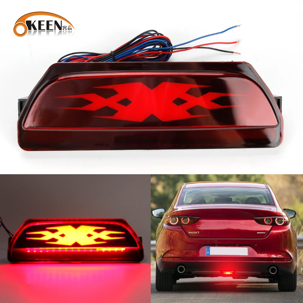 OKEEN LED Rear Bumper Tail Light For Mazda3 Axela Sedan 2014 2015 2016 2017 2018 2019 Car Brake Stop Signal Lamp Auto Accessorie