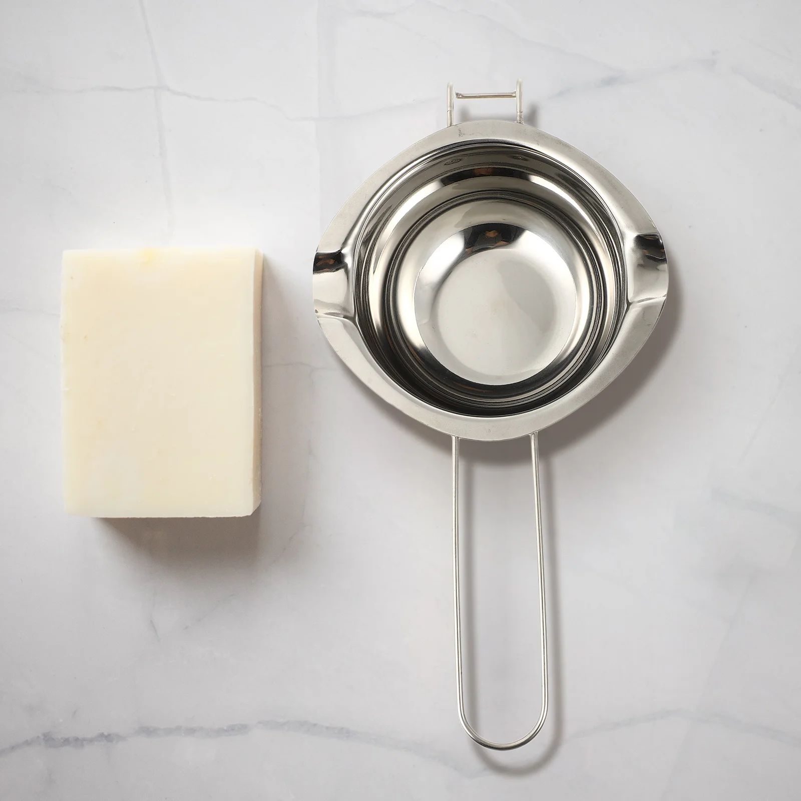 

1 Set Soap Melting Pot Stainless Steel Long Handle Heat Resistant Wax Melting Container For Diy Making Birthday Christmas